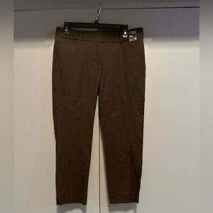New York & Company - The Audrey - Brown Slim Leg Crop Pants (Size 8)